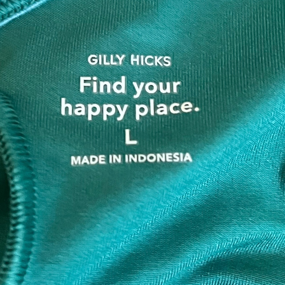 NWOT Gilly Hicks Forest Green Tie Dye Sports Bra: Size L - Picture 3 of 3
